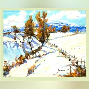 Blue Morning Sky Oil Painting 🎨